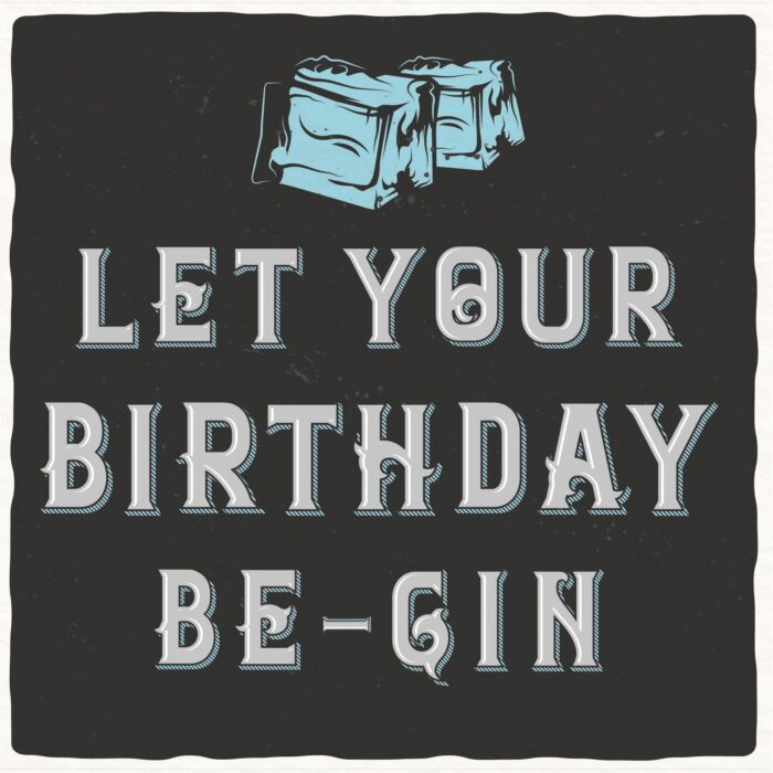Gin Geburtstagskarte No2